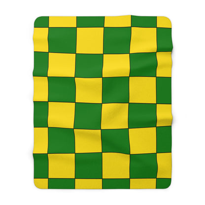 Cocos Islands Retro Check Blanket Throw