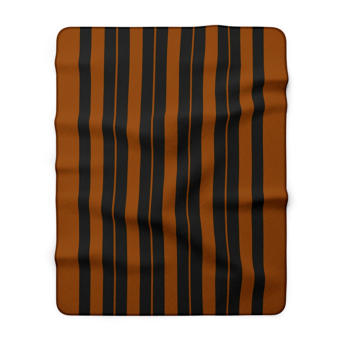 Brown, Black Retro Stripes Blanket Throw