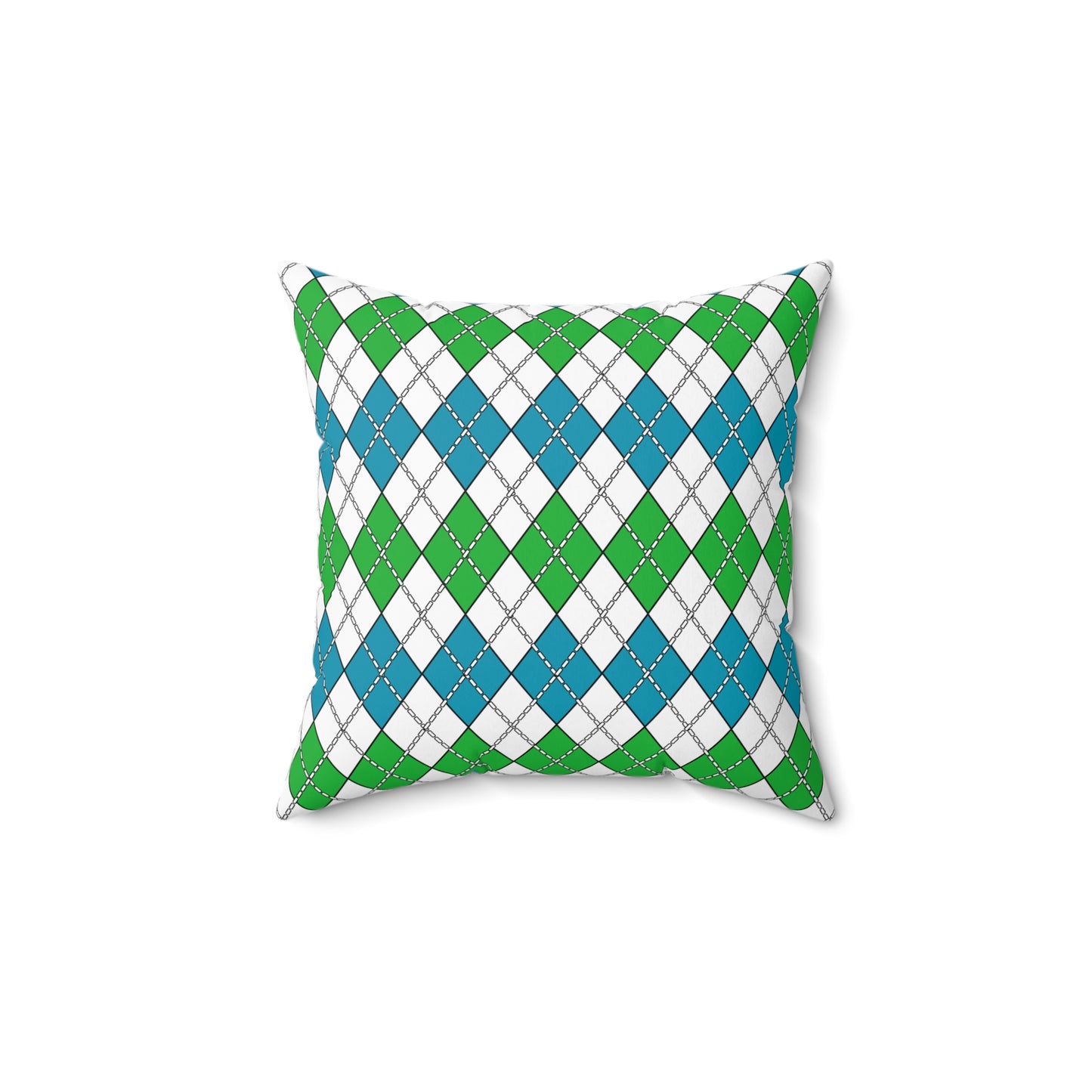 Uzbekistan Retro Argyle Cushion Pillow