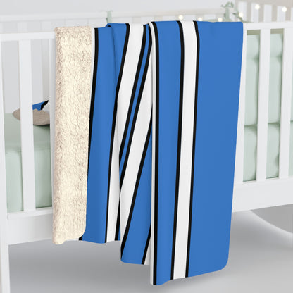 Antarctica Retro Stripes Blanket Throw