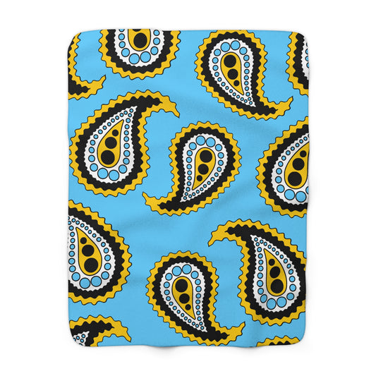 Saint Lucia Retro Paisley Blanket Throw