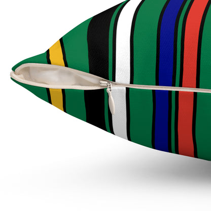 South Africa Retro Stripes Cushion Pillow