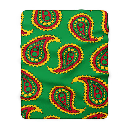Guinea Bissau Retro Paisley Blanket Throw