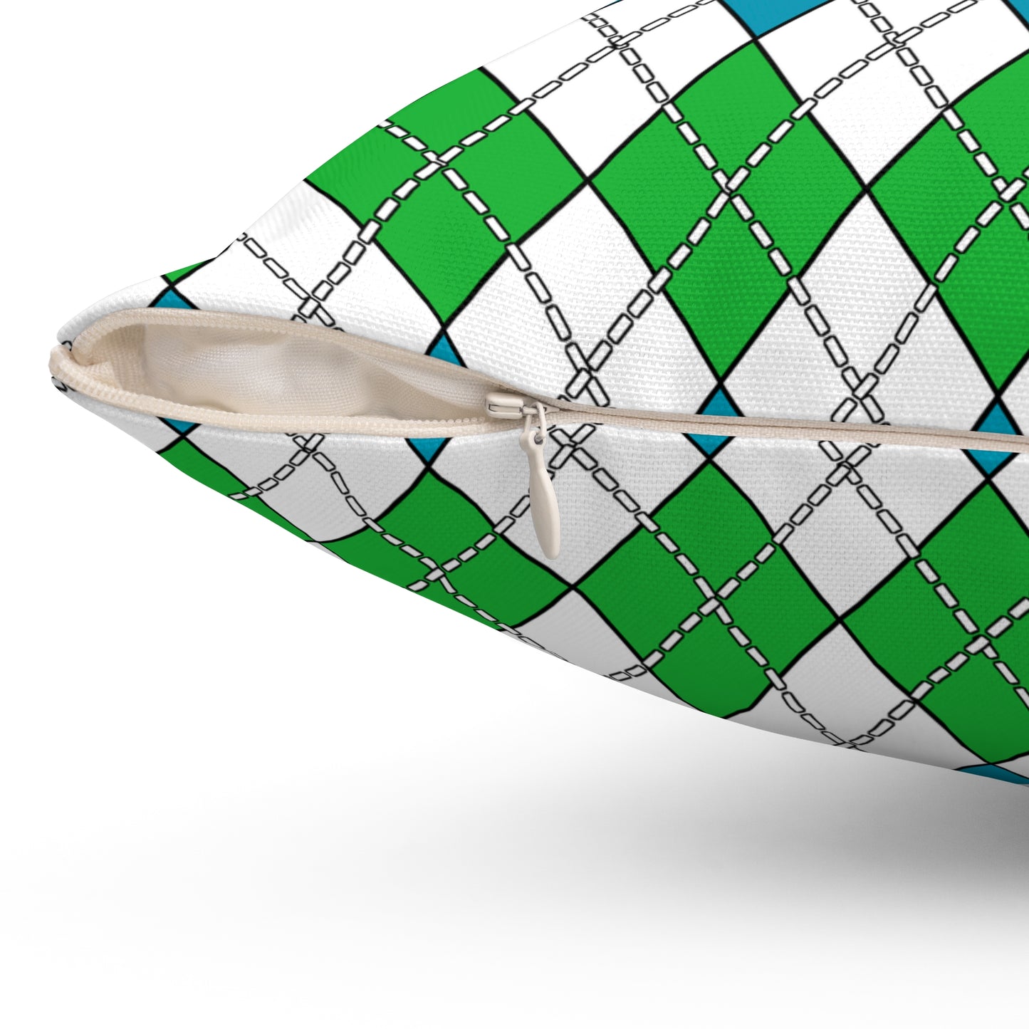 Uzbekistan Retro Argyle Cushion Pillow