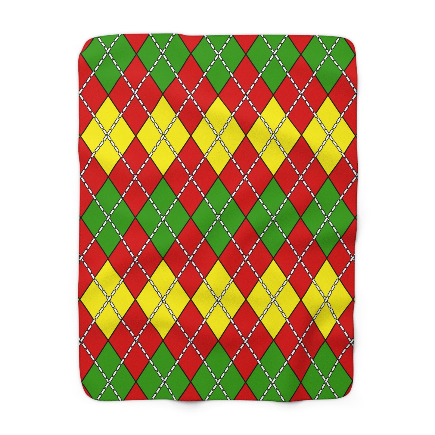 Burkina Faso Retro Argyle Blanket Throw
