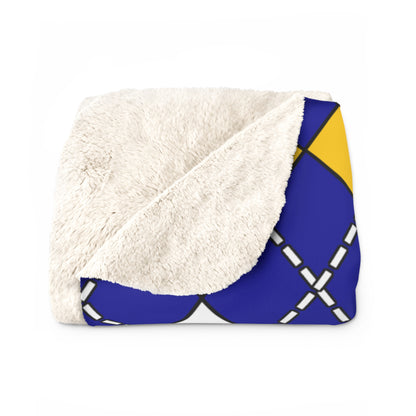 Bosnia And Herzegovina Retro Argyle Blanket Throw