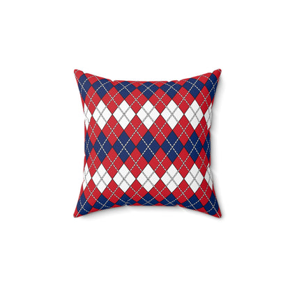 Lao Peoples Democratic Republic Retro Argyle Cushion Pillow
