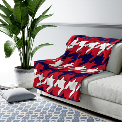 Bermuda Retro Houndstooth Blanket Throw