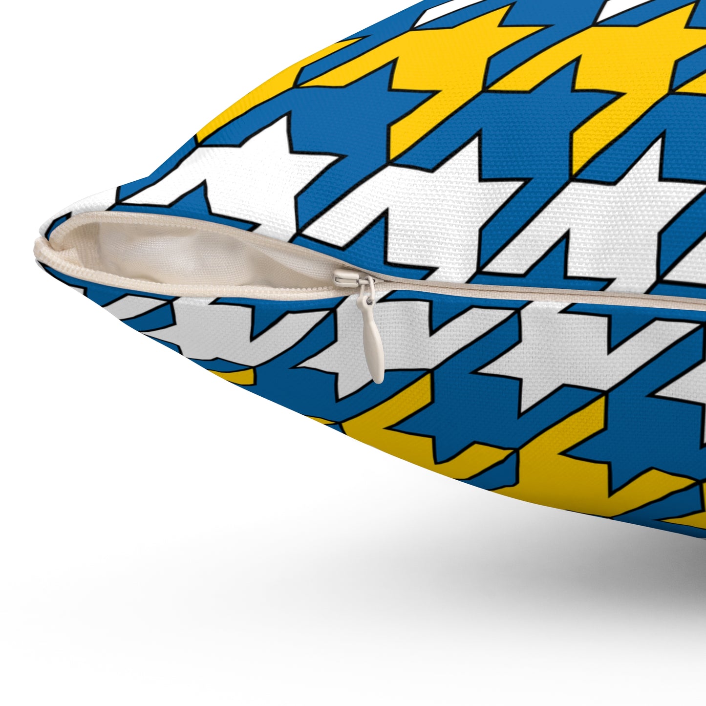 Canary Islands Retro Houndstooth Cushion Pillow