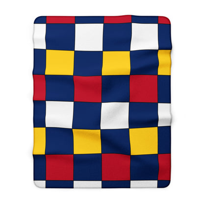 Turks And Caicos Islands Retro Check Blanket Throw