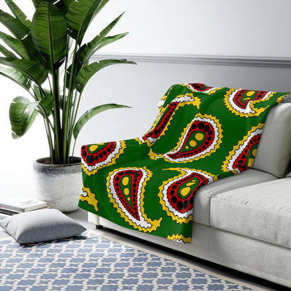 Zimbabwe Retro Paisley Blanket Throw