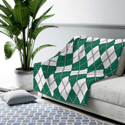 Macao Retro Argyle Blanket Throw