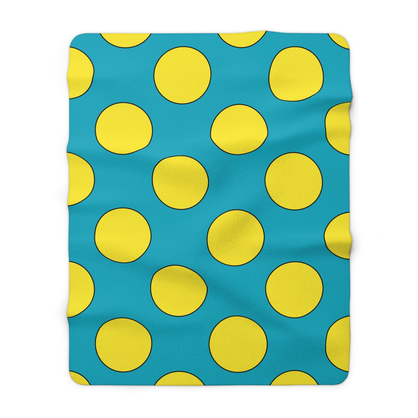 Kazakhstan Retro Polka Dots Blanket Throw