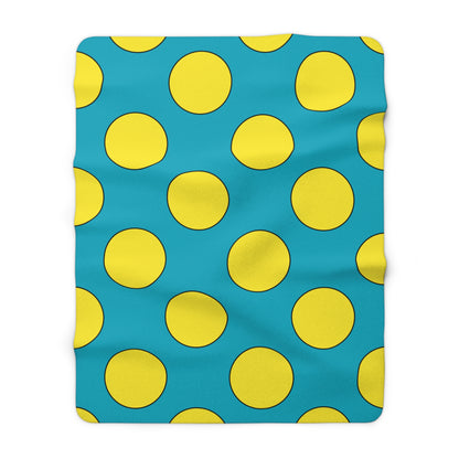 Kazakhstan Retro Polka Dots Blanket Throw