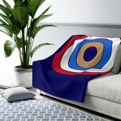 Tristan Da Cunha Retro Target Blanket Throw
