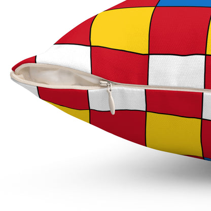 Antigua And Barbuda Retro Check Cushion Pillow