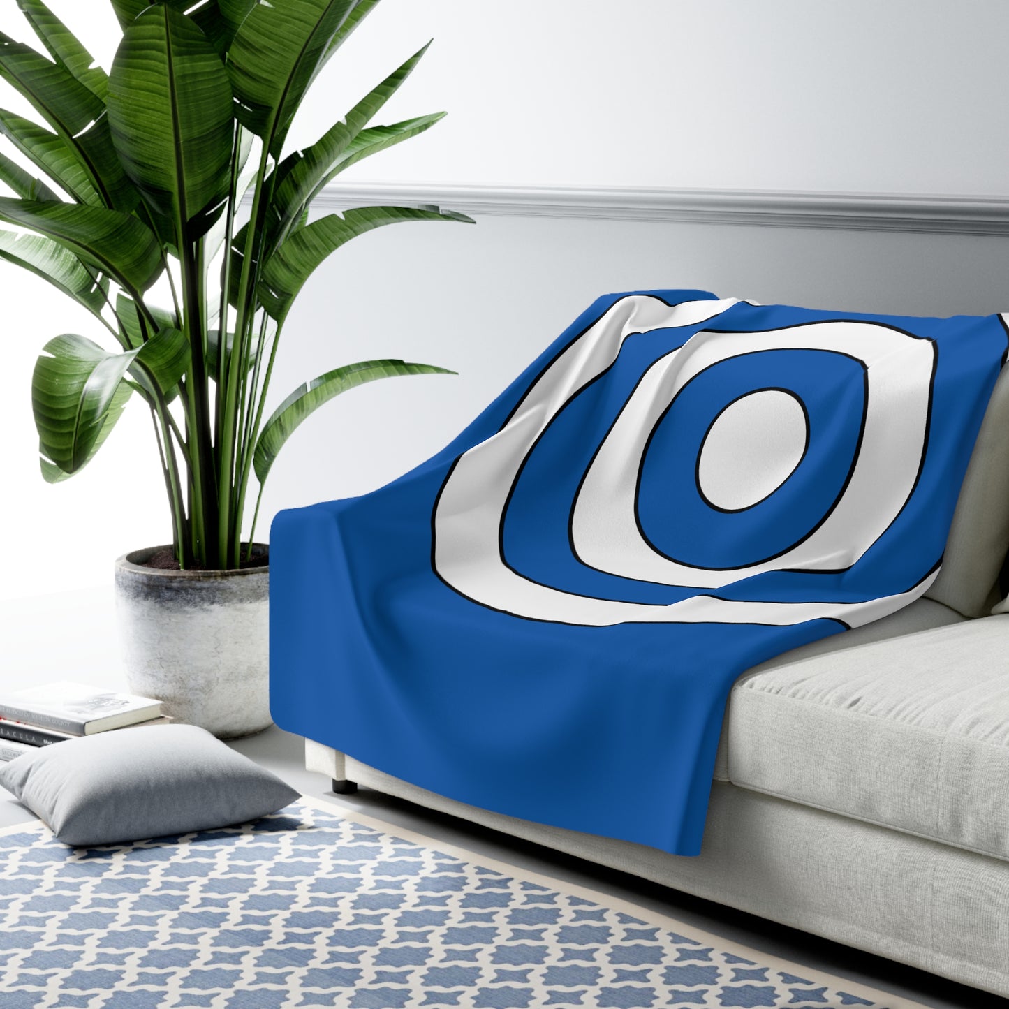 Greece Retro Target Blanket Throw