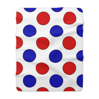 Costa Rica Retro Polka Dots Blanket Throw