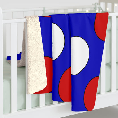 Slovenia Retro Polka Dots Blanket Throw