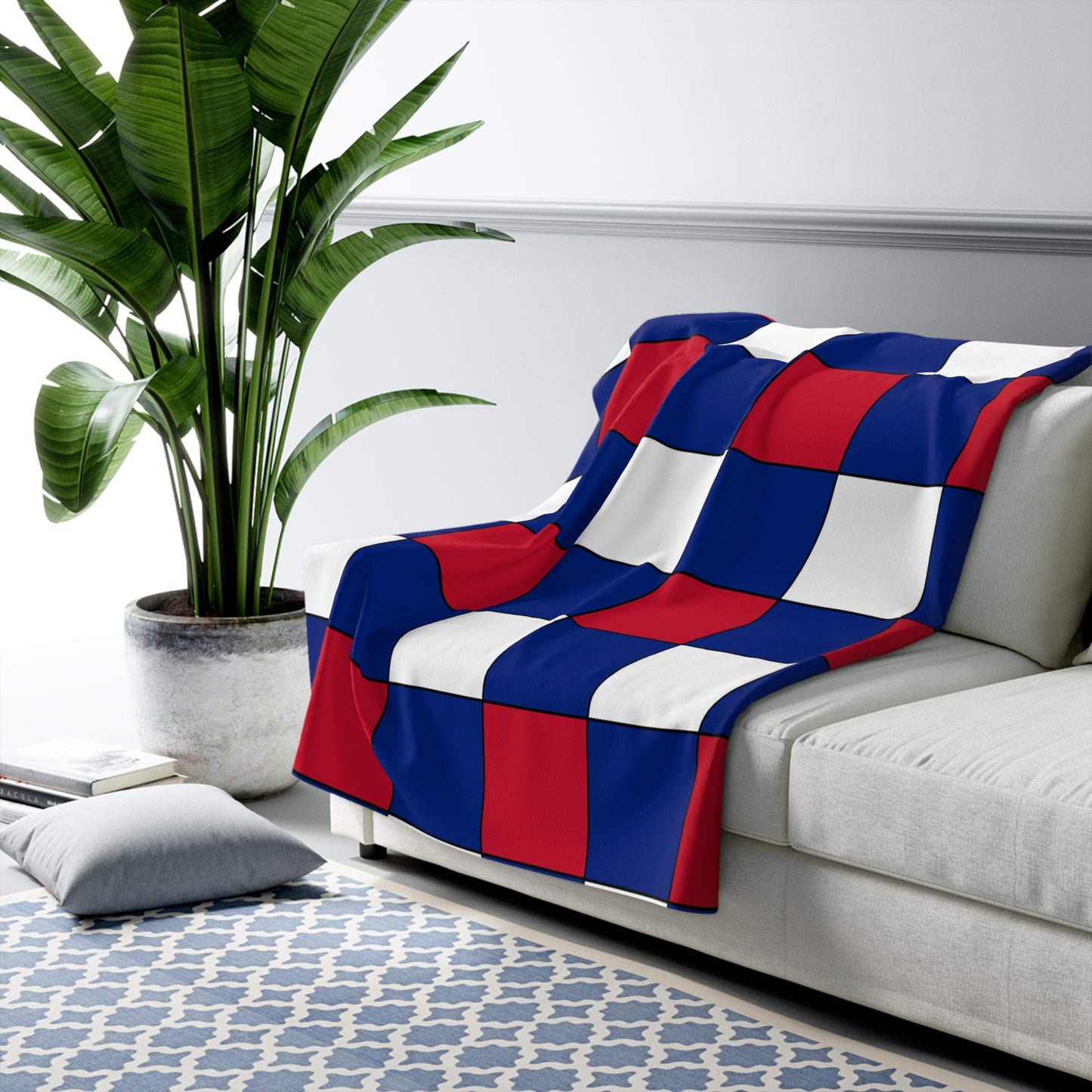 New Zealand Retro Check Blanket Throw