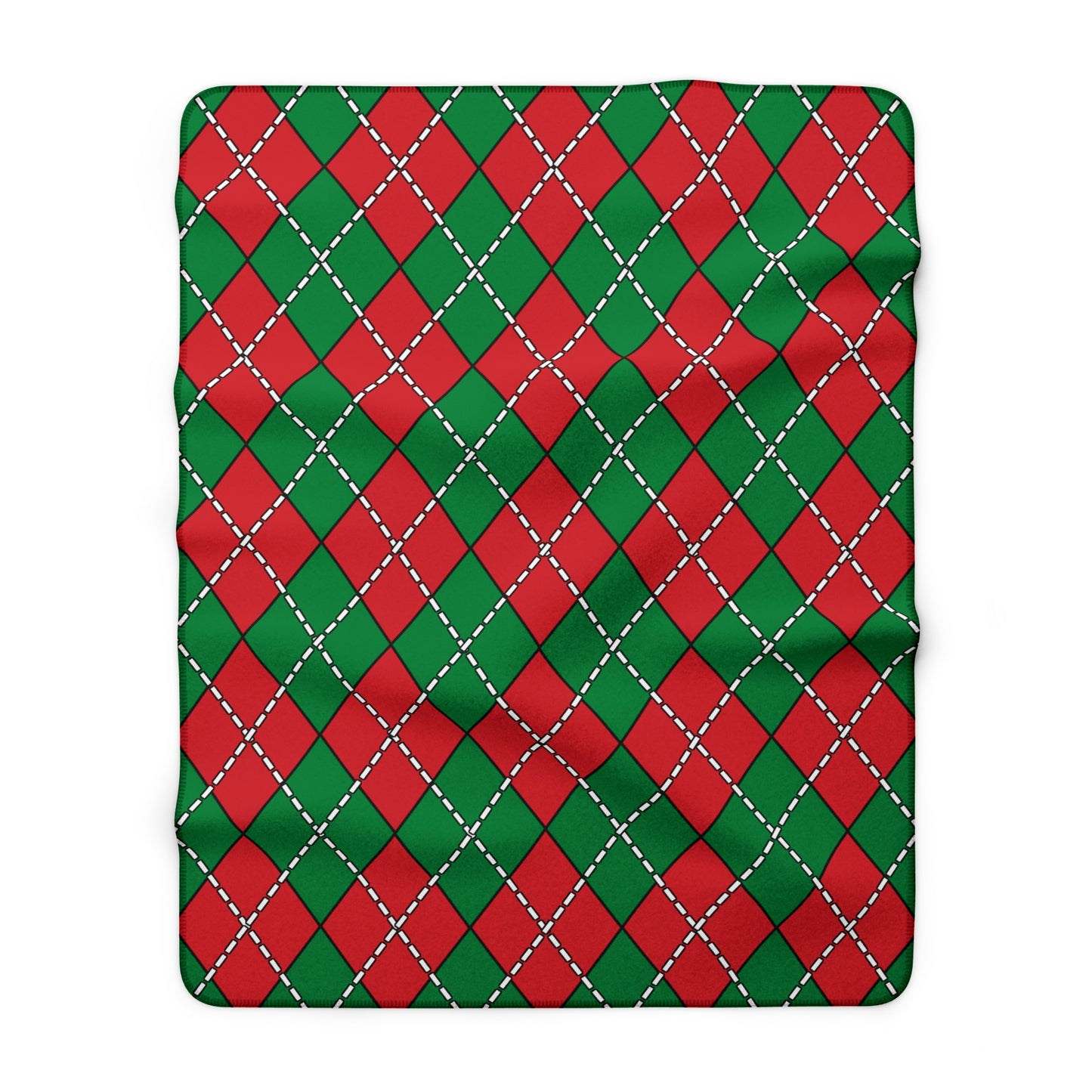 Turkmenistan Retro Argyle Blanket Throw