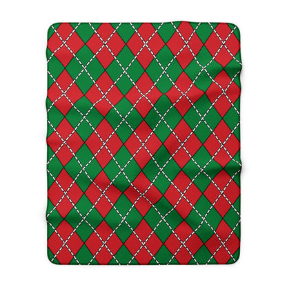 Turkmenistan Retro Argyle Blanket Throw