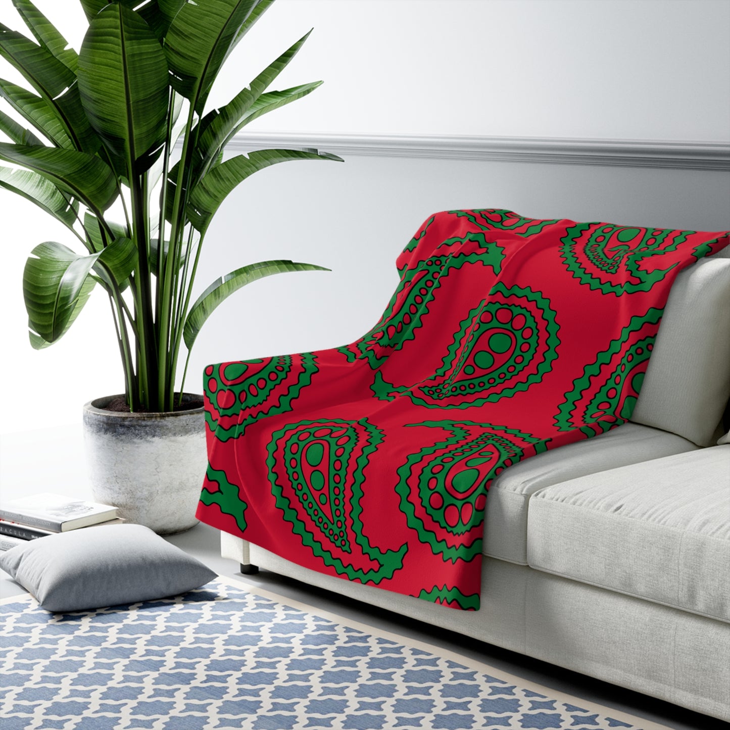 Maldives Retro Paisley Blanket Throw