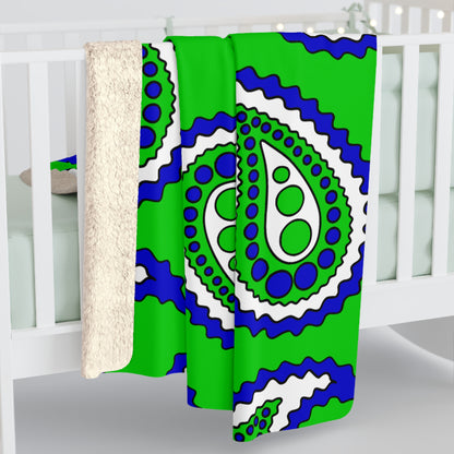 Sierra Leone Retro Paisley Blanket Throw