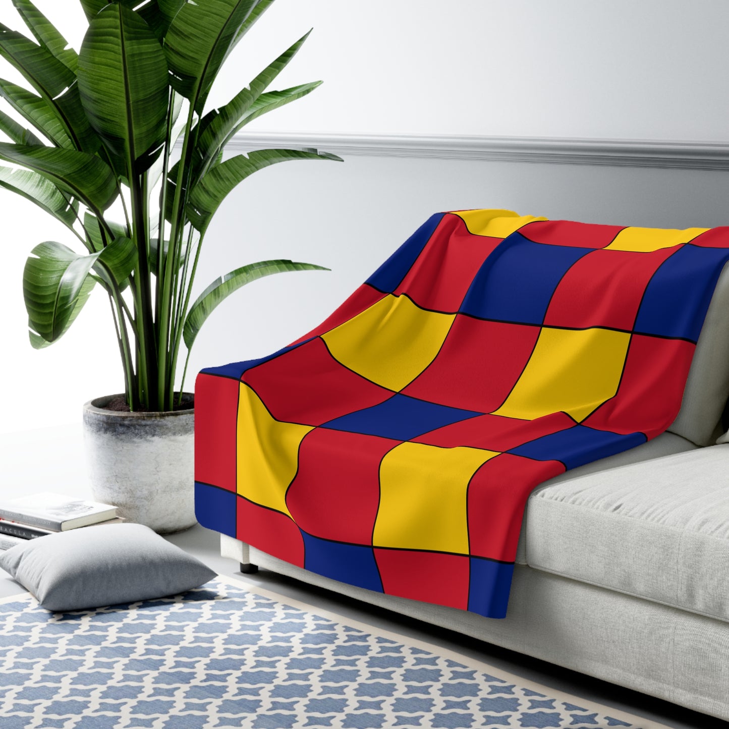 Venezuela Retro Check Blanket Throw
