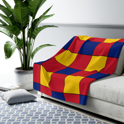 Venezuela Retro Check Blanket Throw
