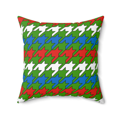 Equatorial Guinea Retro Houndstooth Cushion Pillow