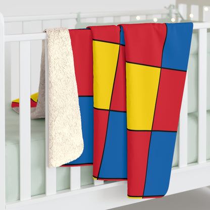 Mongolia Retro Check Blanket Throw