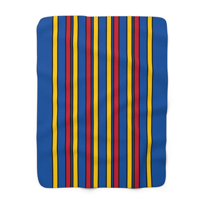 Aland Islands Retro Stripes Blanket Throw