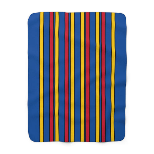 Aland Islands Retro Stripes Blanket Throw