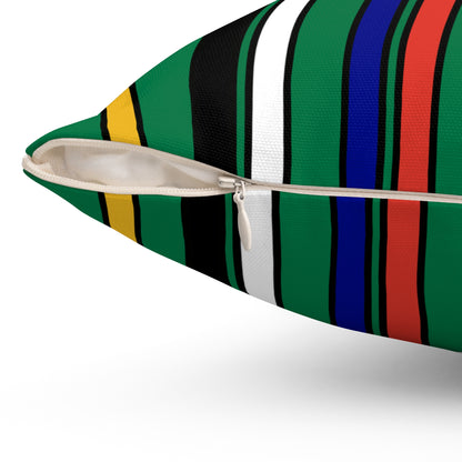South Africa Retro Stripes Cushion Pillow