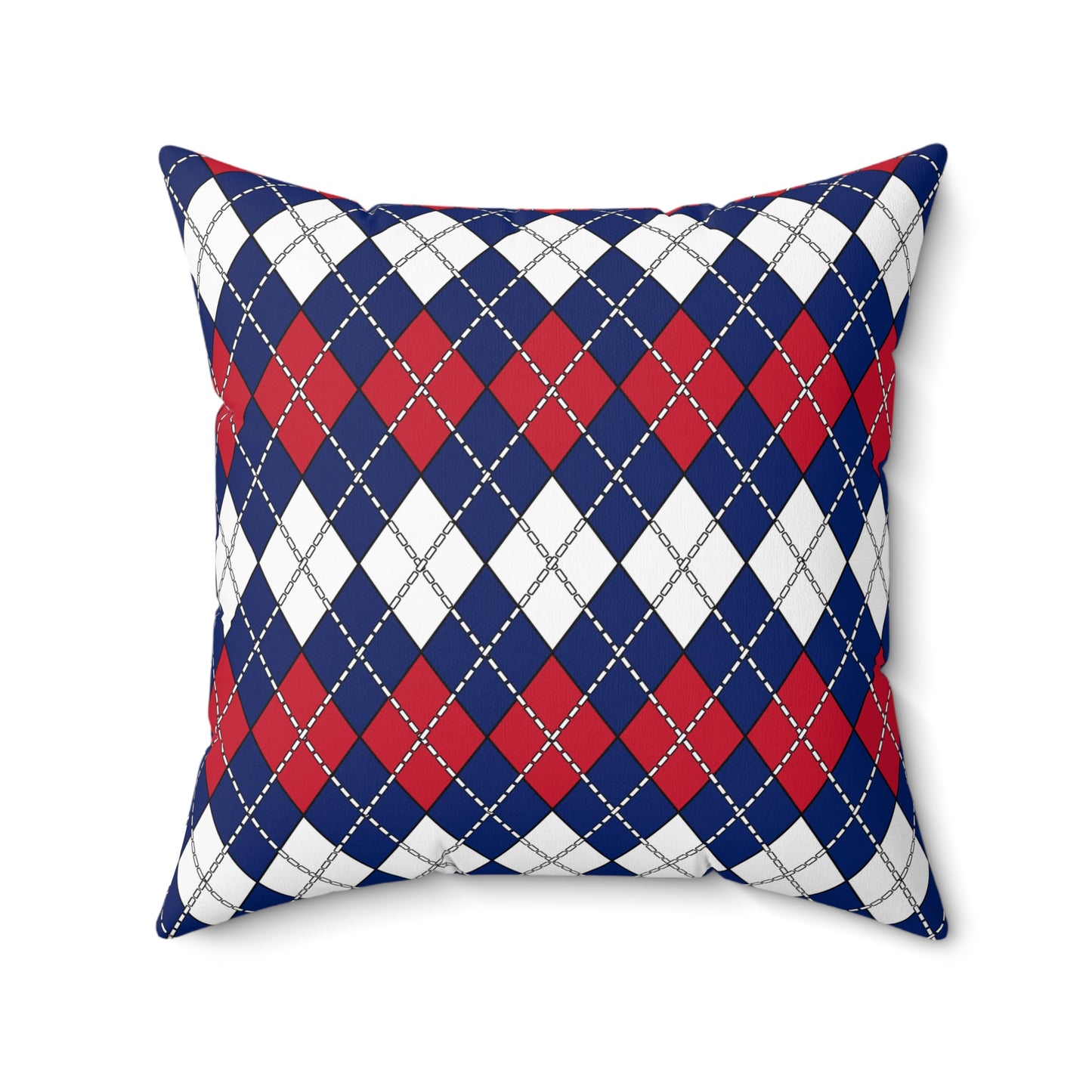 Ascension Island Retro Argyle Cushion Pillow