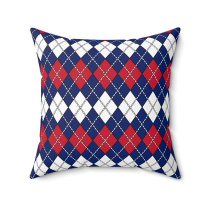Ascension Island Retro Argyle Cushion Pillow