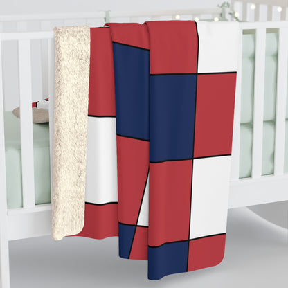 United States of America (USA) Retro Check Blanket Throw