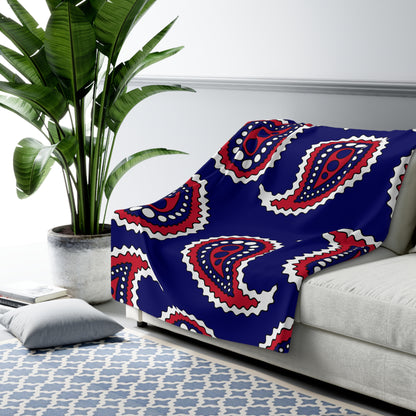 Cook Islands Retro Paisley Blanket Throw
