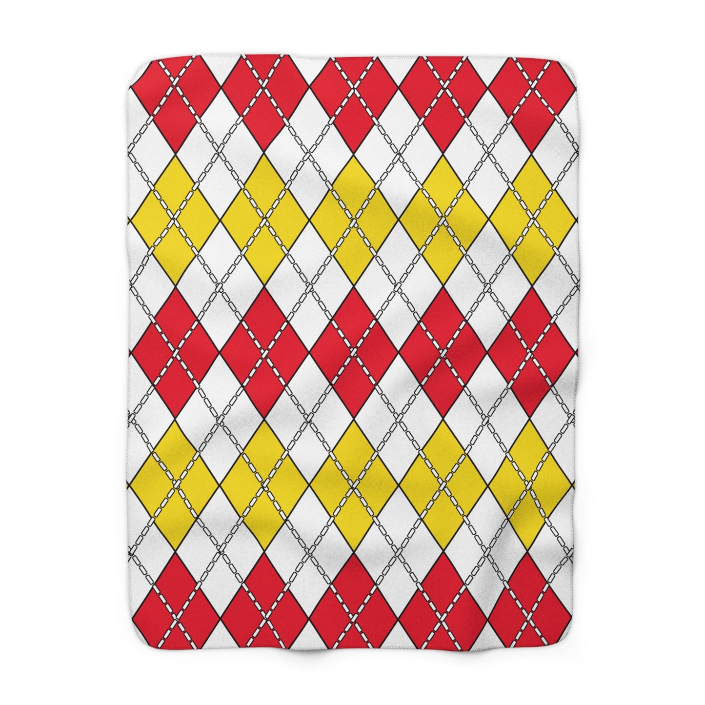 Guernsey Retro Argyle Blanket Throw
