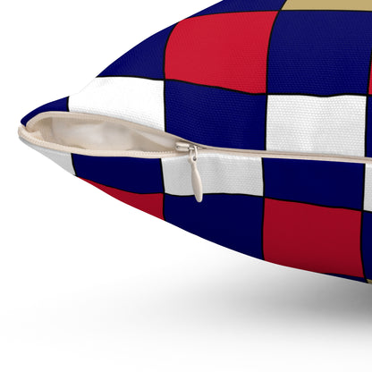 Saint Helena Retro Check Cushion Pillow