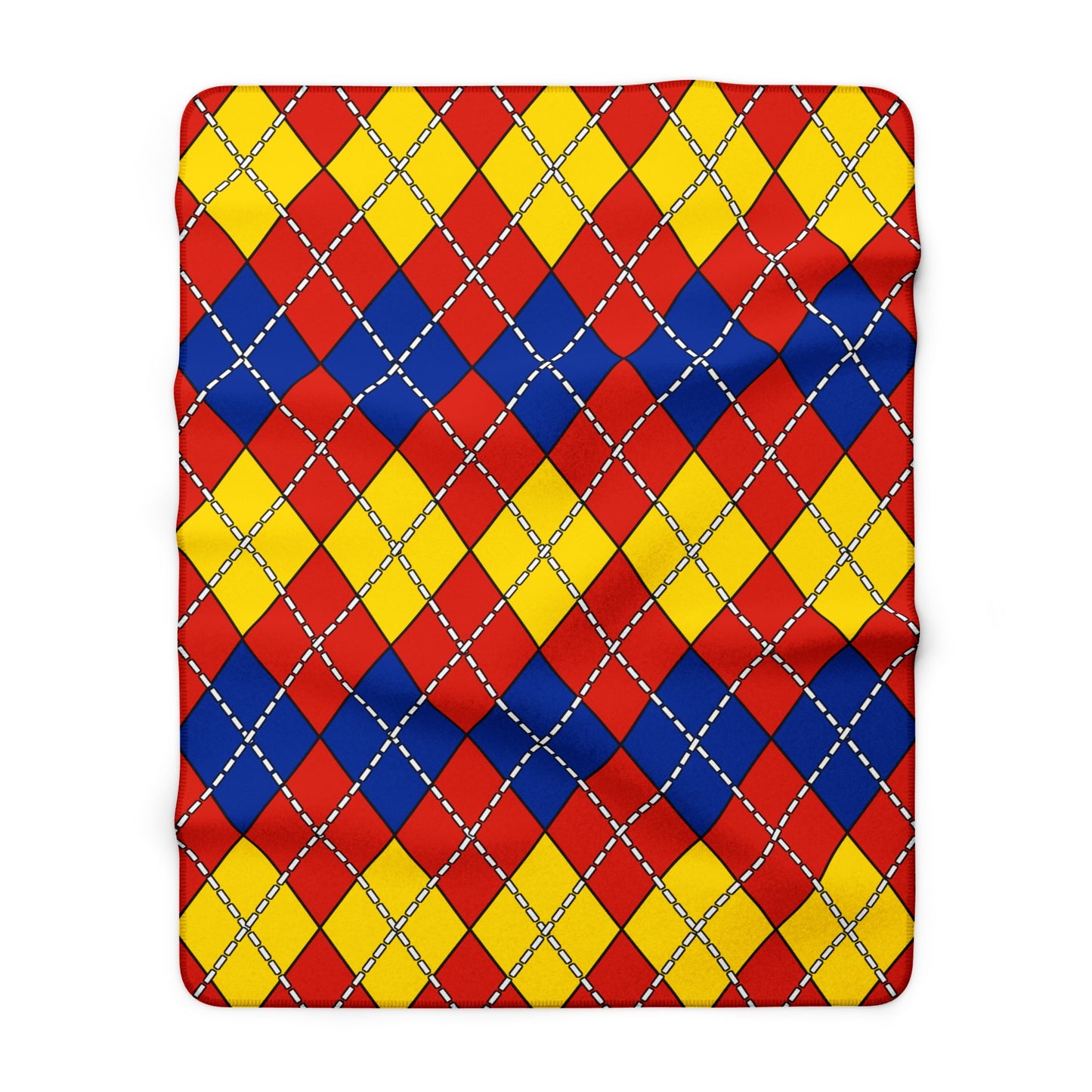 Romania Retro Argyle Blanket Throw