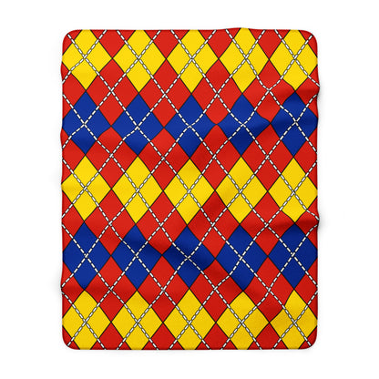 Romania Retro Argyle Blanket Throw