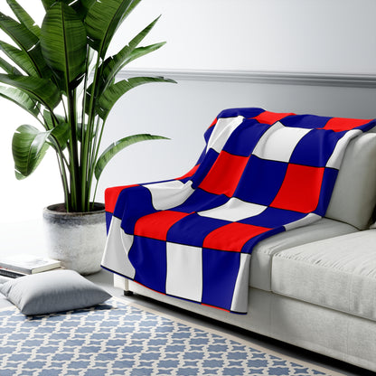Heard Island And Mcdonald Islands Retro Check Blanket Throw