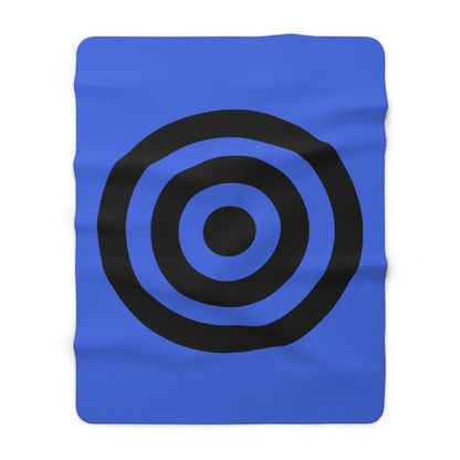 Royal Blue, Black Retro Target Blanket Throw