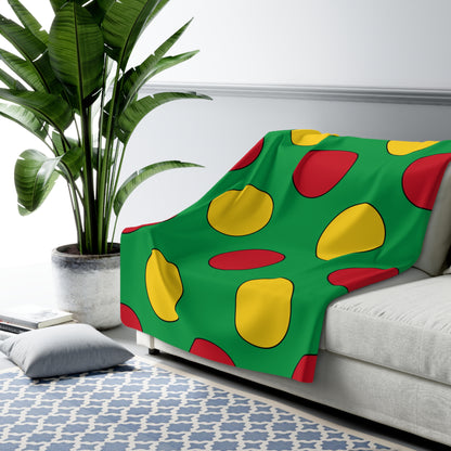 Guinea Bissau Retro Polka Dots Blanket Throw