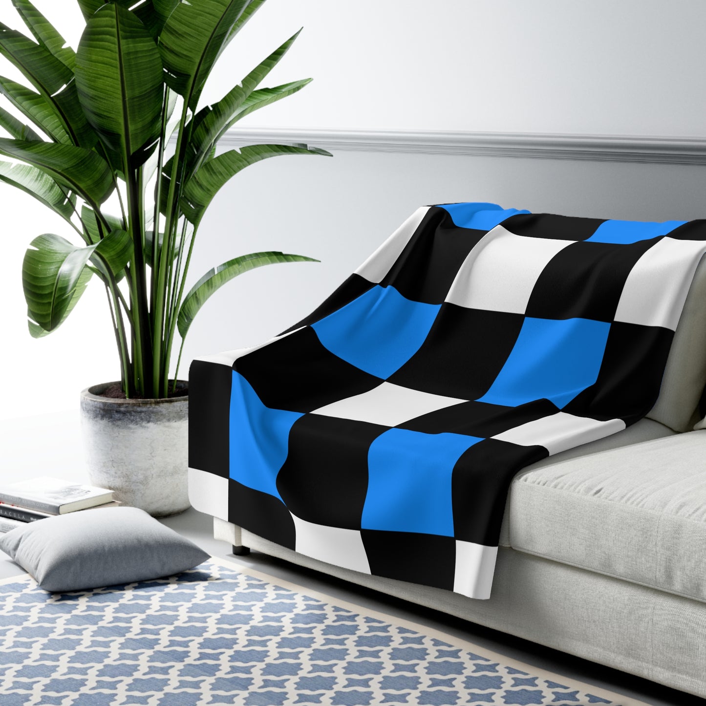 Estonia Retro Check Blanket Throw