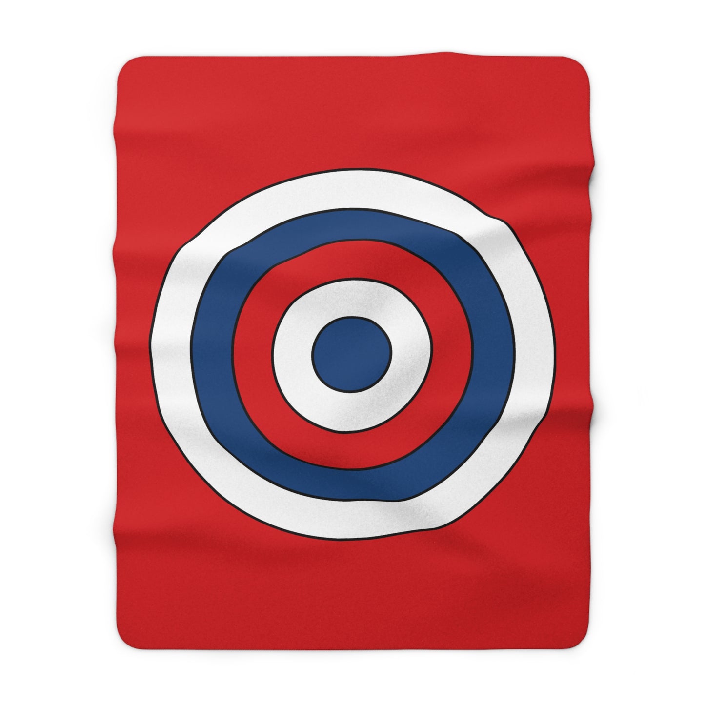 Czechia Retro Target Blanket Throw