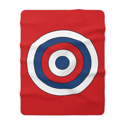 Czechia Retro Target Blanket Throw