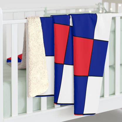 French Southern Territories Retro Check Blanket Throw
